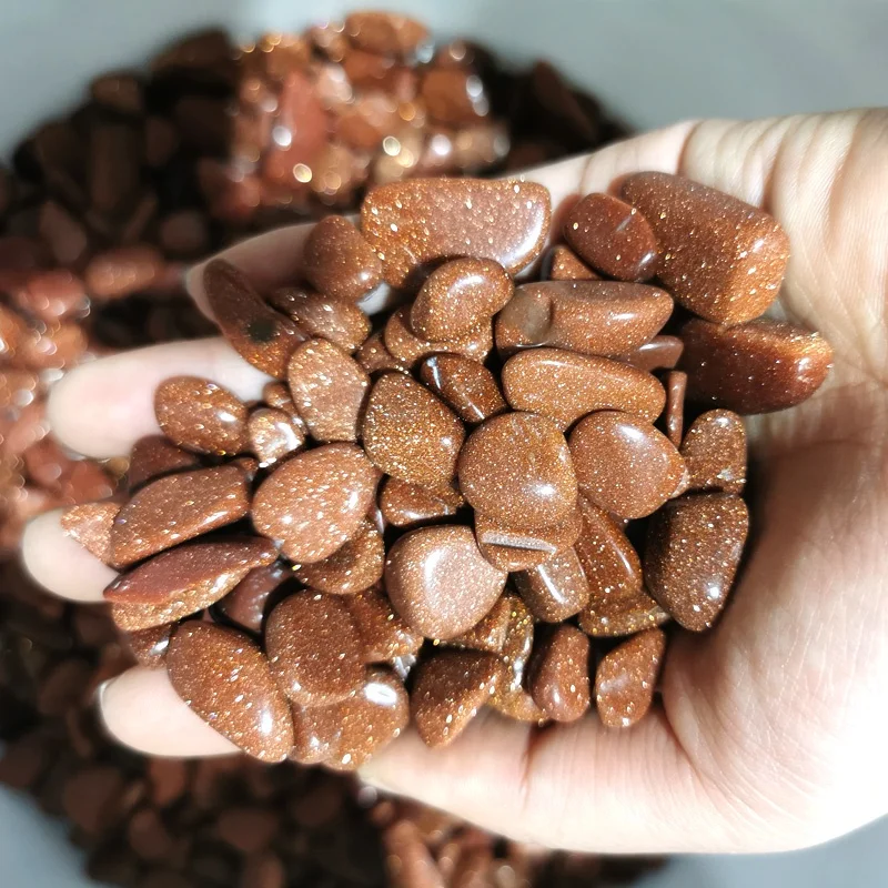 Wholesale hot sale  goldstone crystal stones crystal gravel stones bulk crystals tumbled stones