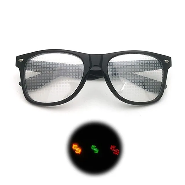 Wholesale 3D Prism Raves Glasses Funny Party Eyewear Firework Effect Lenses Heart Diffraction Glasses