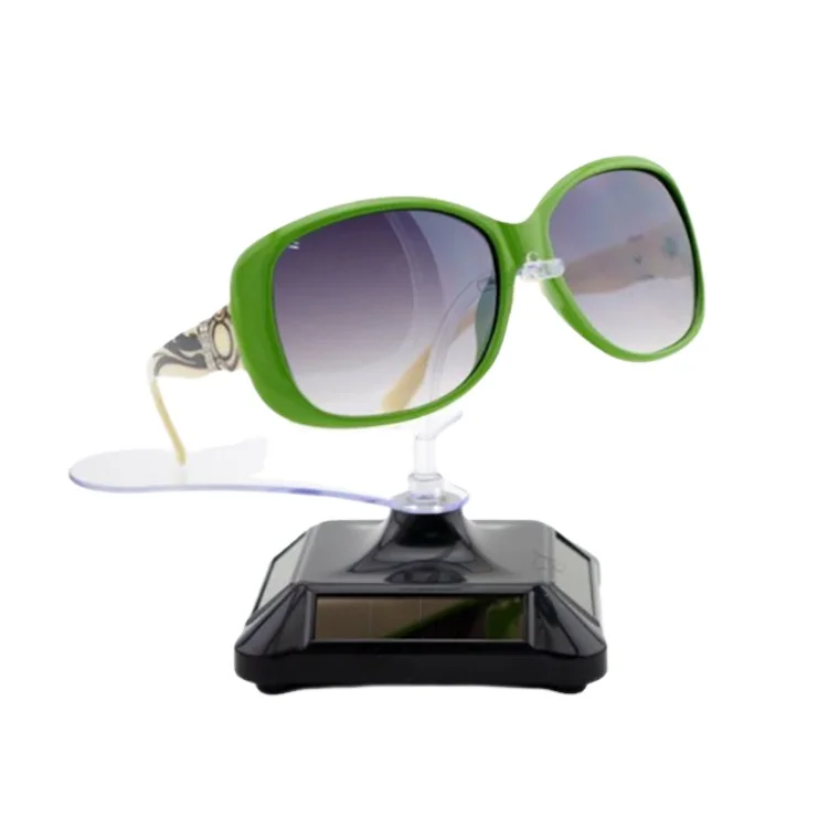 Solar Display Holder Jewelry Showcase Display Solar Powered Rotating Sunglasses Display Stand