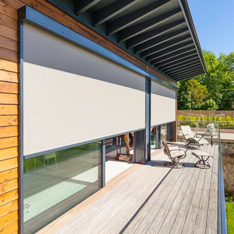 Intelligent electric remote control outdoor or indoor shading fabric balcony shading curtain rolling curtain