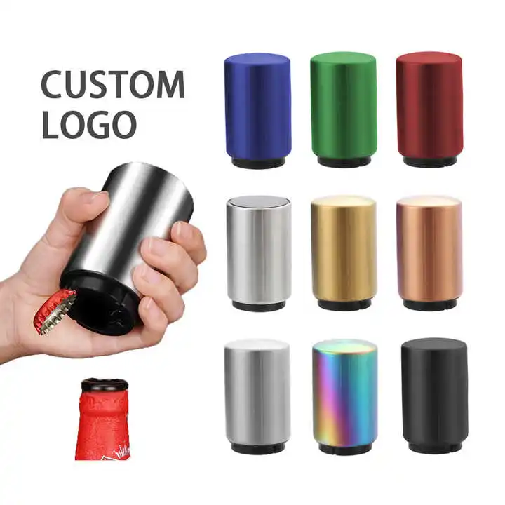 2024 Hot Selling Customized Metal Stainless Steel Magnetic Automatic Beer Bottle Opener Stainless Steel Bottle Opener