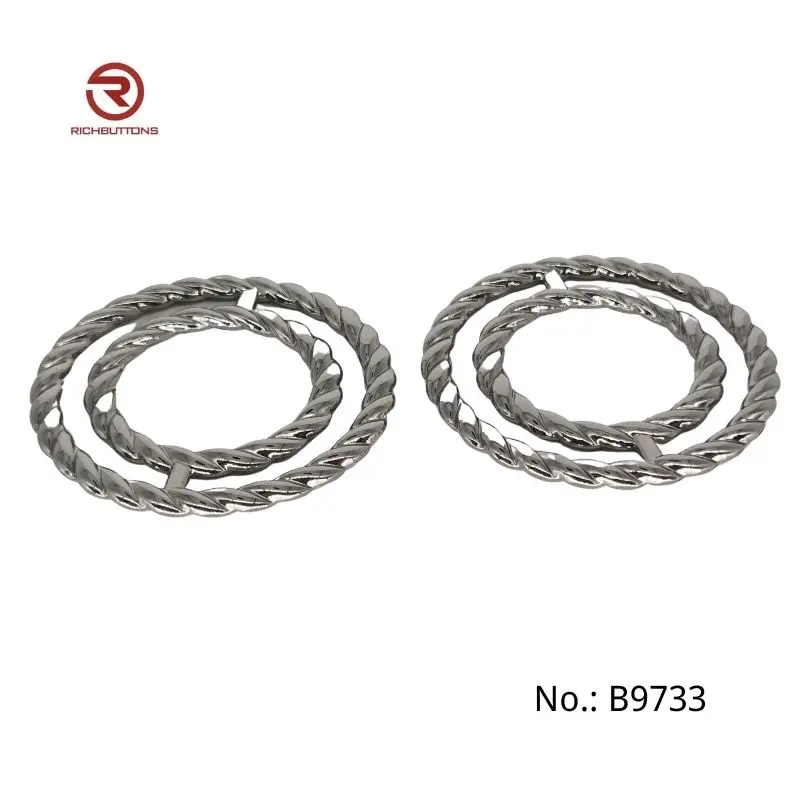 Custom Engraved Logo Beautiful Design Silver Plate Metal Belt Buckle Round Buckle For Lady Belt