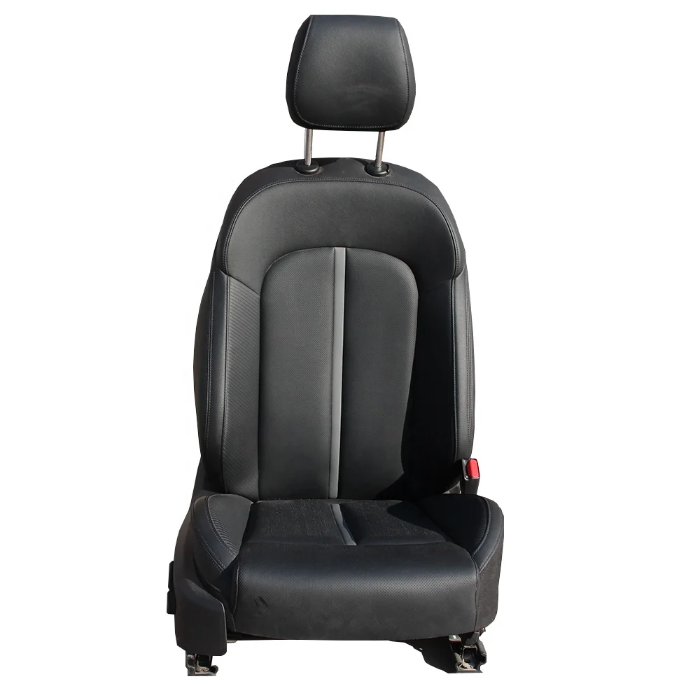 Car seat with ventilated and heated lumbar support 18 adjustment black leather electric seat assembly For hyundai elantra AD