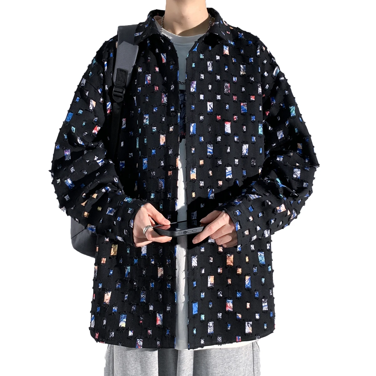 Fashion Apparel Custom Ripped Distressed Jean Chore Detroit Canvas Work Jacket For Men