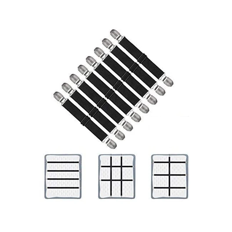 Adjustable Non-slip Fitted Bed Sheet Clips Corner Holder Elastic Bed Sheet Holder Straps Mattress Fastener