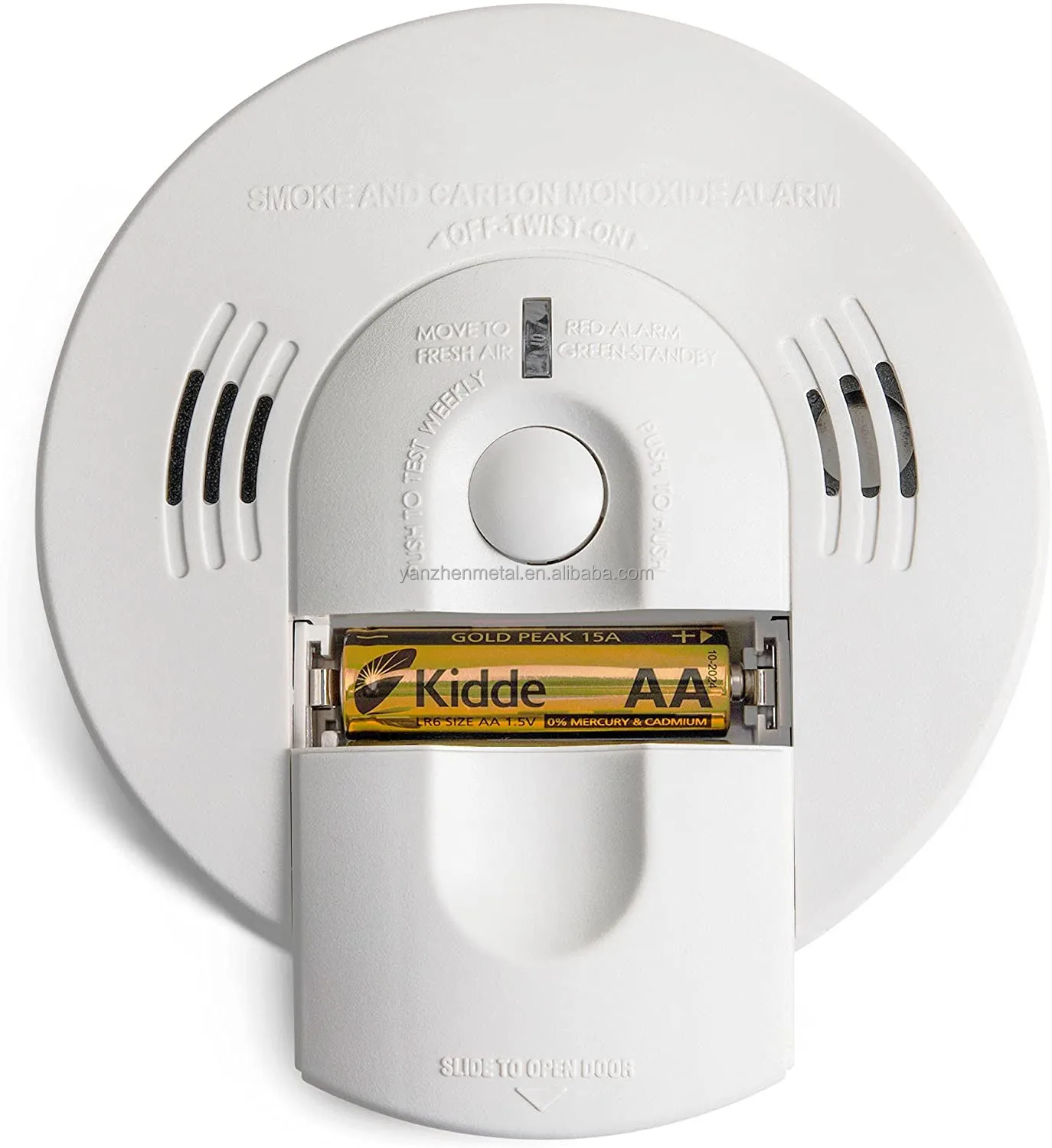 smoke and carbon monoxide detector, battery powered smoke and CO alarm, voice alarm