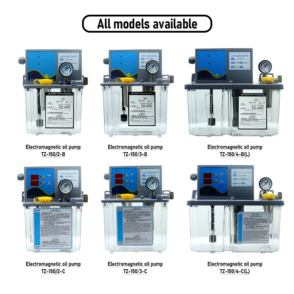 HLTNC Oil Pump TZ- 1503C 110V/220V Automatic Electric Gear 3L Double Display Lubrication Electromagnetic for Cnc