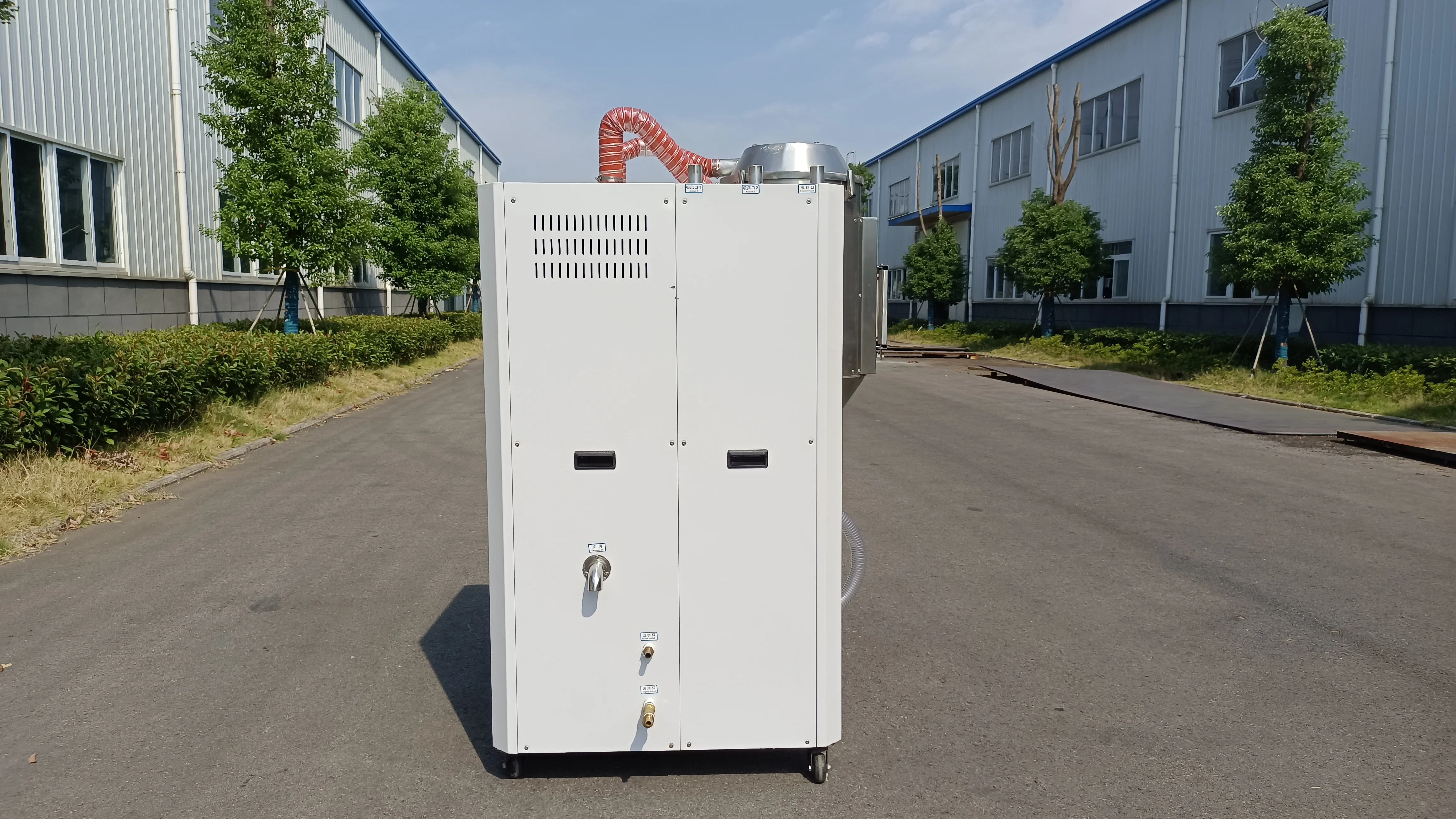 100kg Auto feeder + dehumidifying +dryer three in one compact drying machine