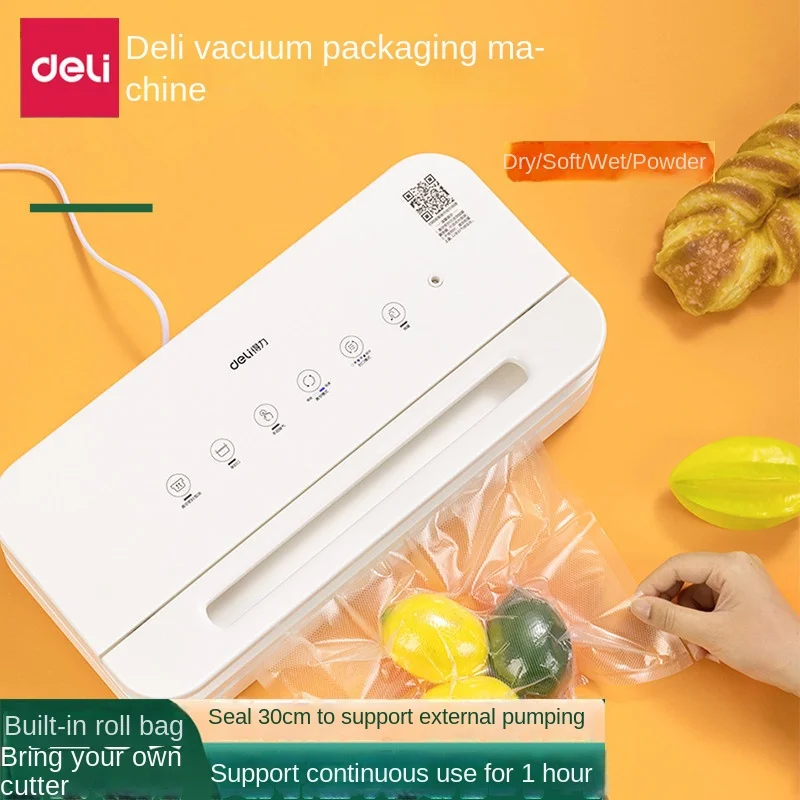 Deli  LM666 household/Commercial  Vacuum Packaging Machine Household Fresh Compression Food Packaging Office Equipment