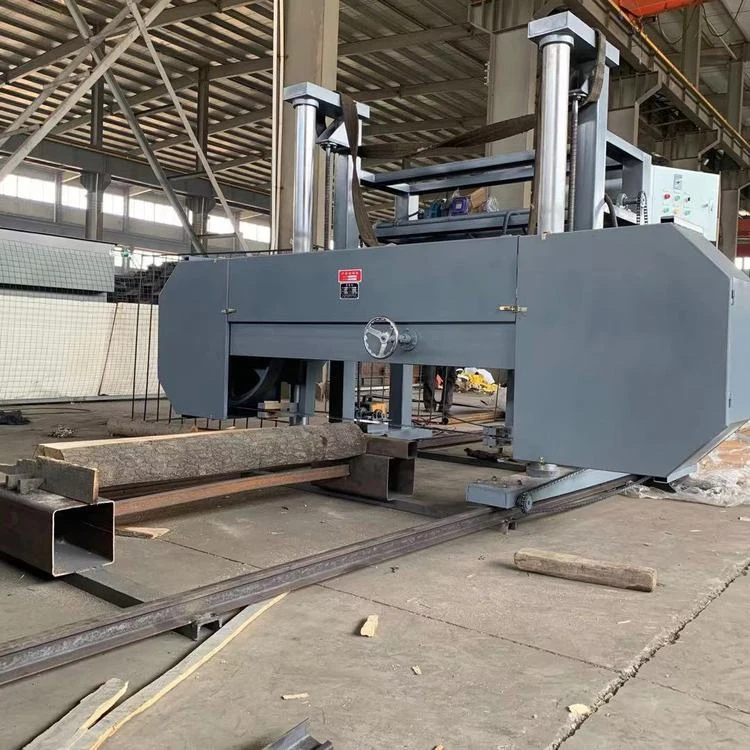 Woodworking machinery manual gantry saw heavy logs round wood square movable horizontal portable wood sawmill band saw
