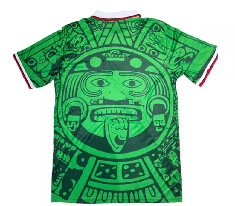 High quality 1998 Retro Mexico Green Soccer Jerseys Football Camisetas Man Shirt custom logo football Jersey