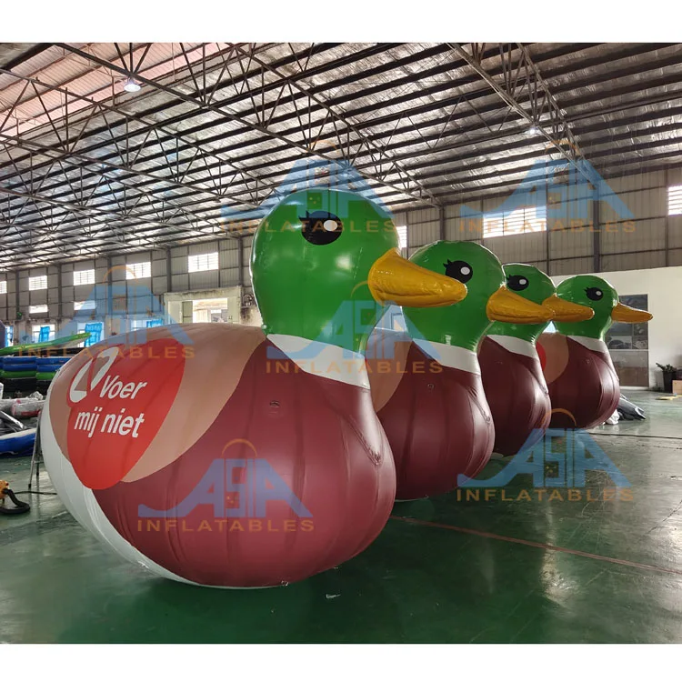 Air sealed inflatable duck, large inflatable advertising rubber duck