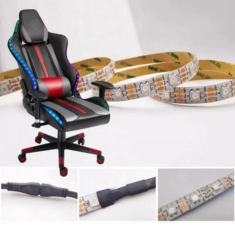 Biumart Modern Wholesale Lamp Remote Control Magic Color Set 5050 5V 30W RGB Belt Strip Lights For Esports Chair Decoration