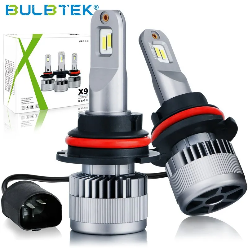 BULBTEK X9 9004 wholesale headlight led factory supply 6000-6500K car head lamp bulb