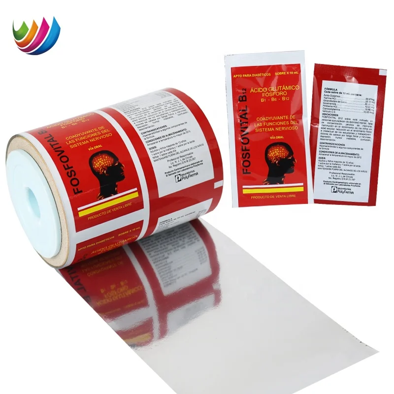 Custom printed plastic liquid sachet roll heat sealing pack bopp film for packing