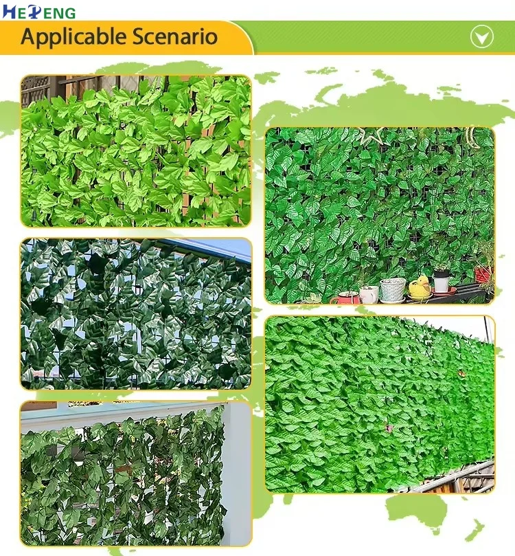 Artificial IVY Privacy Fence Garden Decoration 1X3 M Privacy Screen Balcony Artificial Leaf Fence Simulation Green Plant