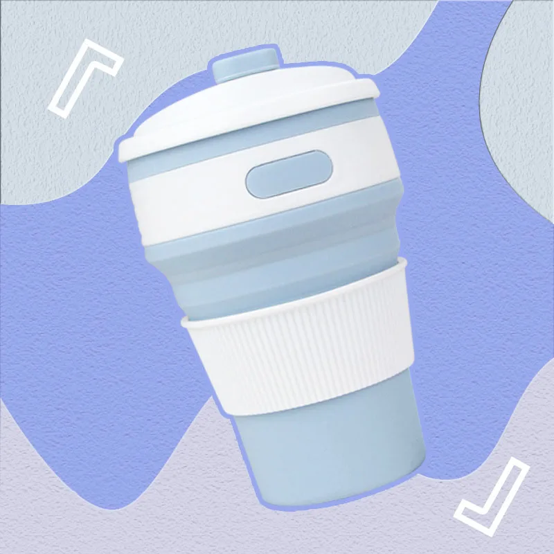 Folding Silicone Portable Tea Cup Foldable Reusable Water Bottle Travel Ecofriendly Mugs Coffee Cup Tour Camp Telescopic Sport