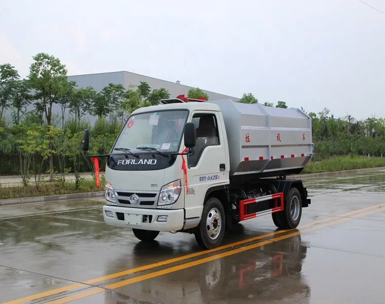 china hydraulic Side-trailer garbage truck