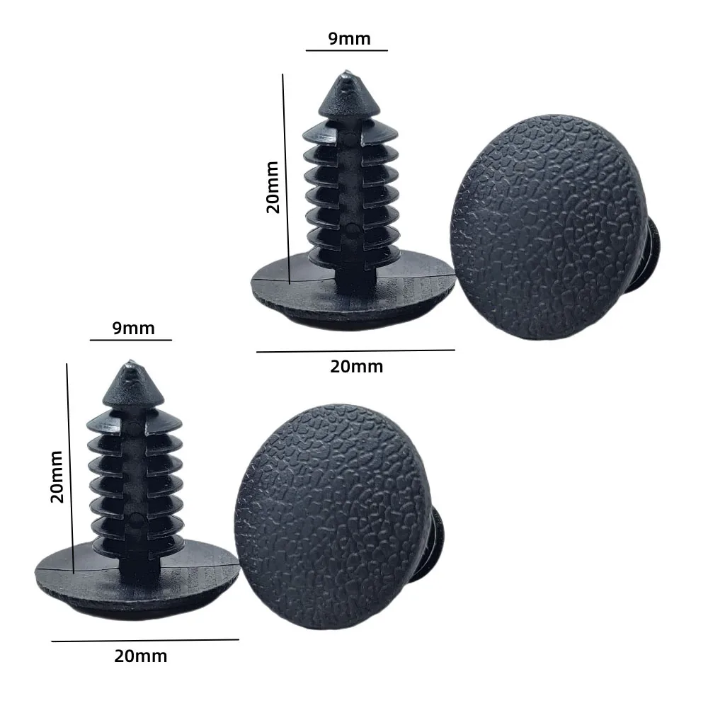 Black beige gray plastic trim rivets fit car hood roof trim panel fastener clips