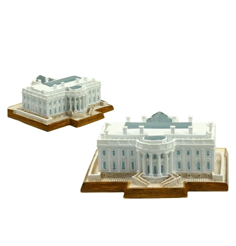 Famous Marked Model White House Building Souvenir Miniature Statue