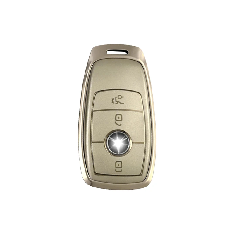 for Mercedes Benz Key Fob Cover Case ,Metal key Shell,Smart Key Holder Protector Compatible for E-Class S-Class A-Class C-Class