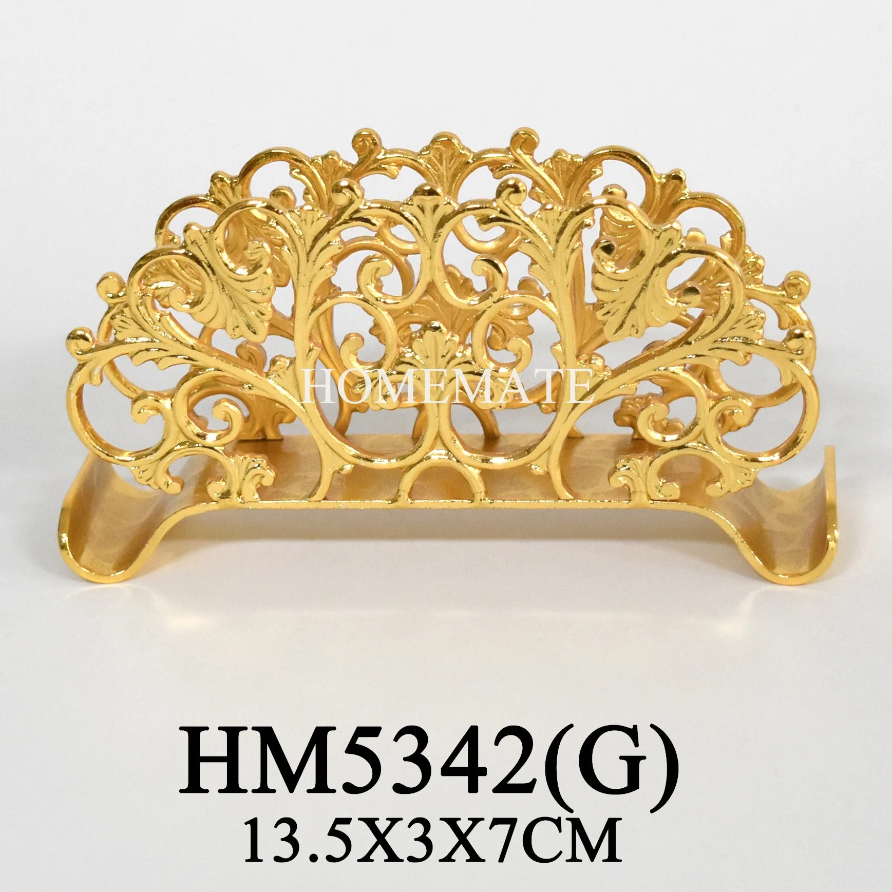 Wholesaler table decorative metal gold plated meeting card tissue holder for hotel restaurant