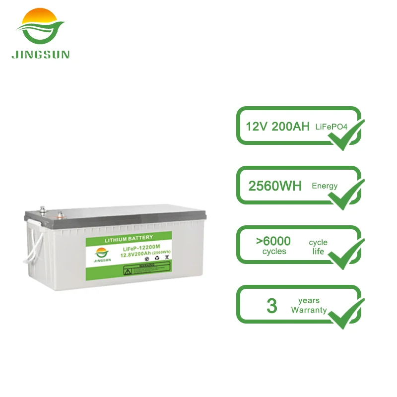 Jingsun лидер продаж перезаряжаемые литий-ионные аккумуляторы 12 В 200Ah LifePo4 для системы хранения энергии
