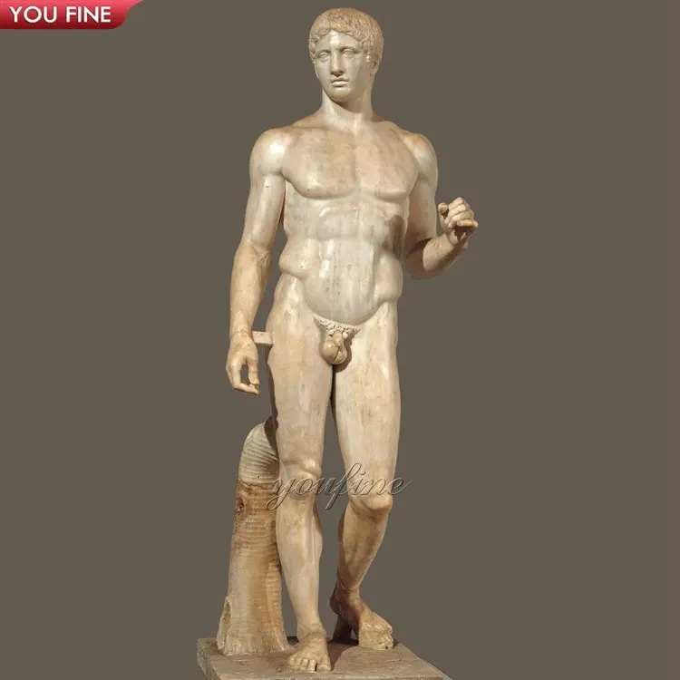 Life Size Apollo Nude Marble Statue