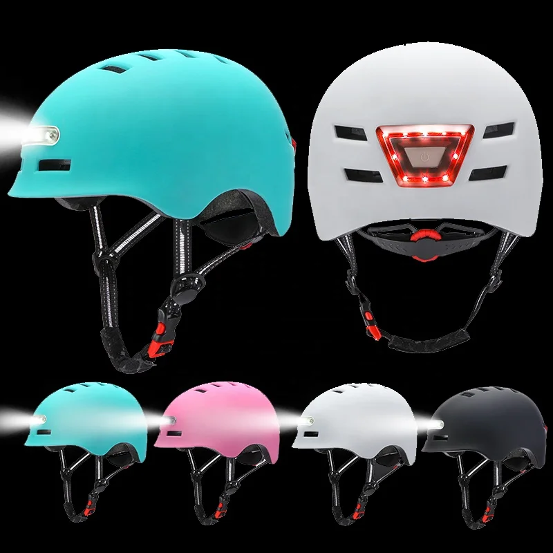Sports Helmet Safety Night Flashing LED Light Kid Aault Bicycle Night Flashing Ski Scooter Skateboard Helmet