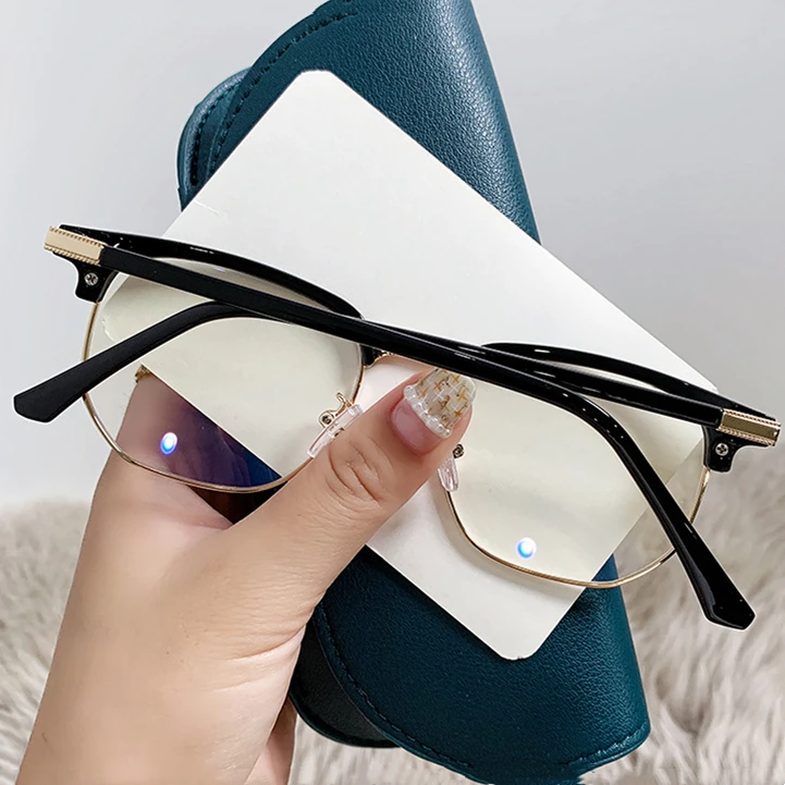 TR90 black eyebrow irregular square black silver monturas opticas 2023 blue light blocking 2024 men eyeglasses frames for women