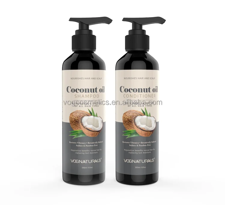 OEM Natural Moisturizing Coconut Oil Hair Shampoo And Argan Oil Conditioner Coconut Shea Butter Hair Care Shampoo