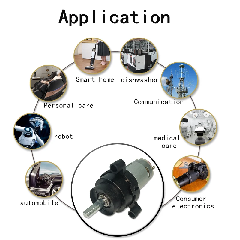 Mini DC 40MM 360 motor planetary reduction brush DC motor, used for egg beater cleaning brush electric tools