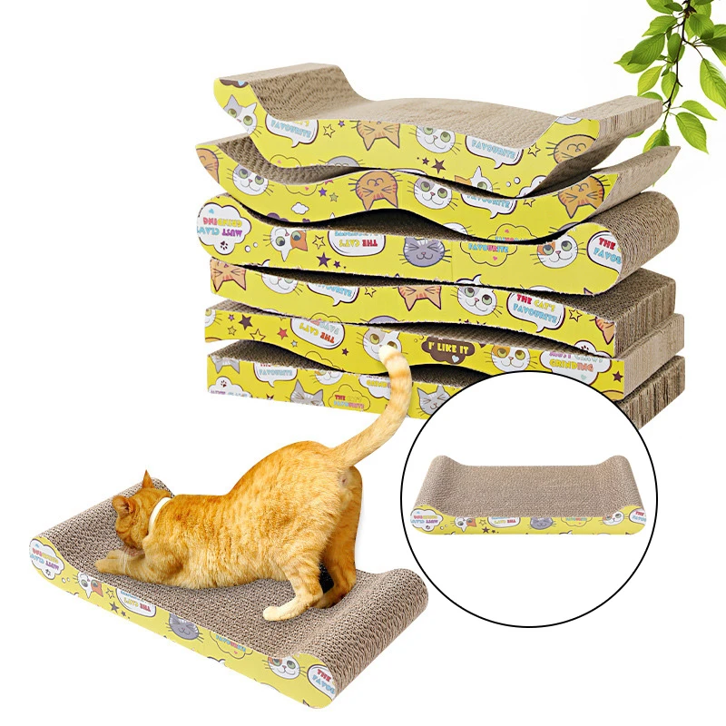 Many Shapes Wave Cat Scratcher Cat Scratch Board Cardboard Kitten Scratch Pad