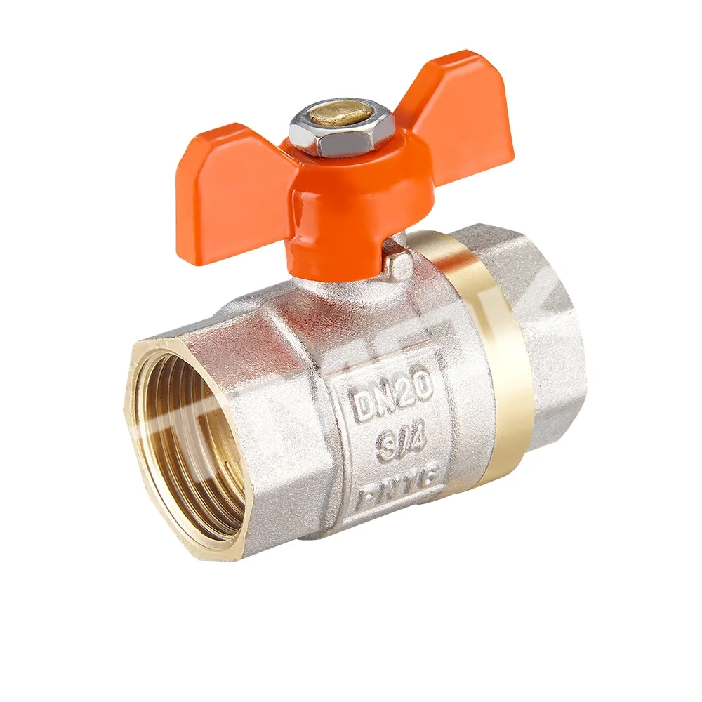 Factory Stock brass ball valve price TMOK Brand Size 1/2' to 1' BSP Thread Iron handles with pvc credit insurance support