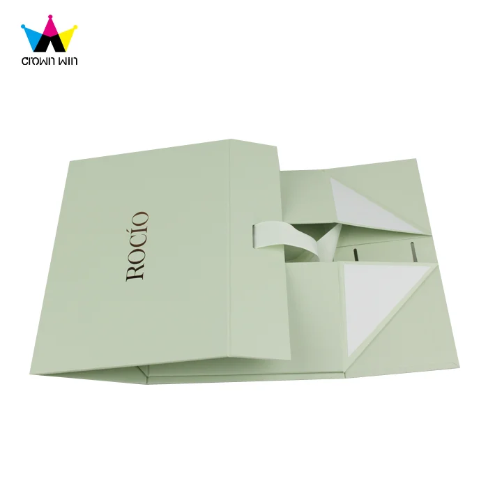 Crown Win Luxury Wedding Favor Paper Boxes Magnetic Folding Cloth Moving Boxes Ribbon CAJA Misteriosa Sponge Paper Box