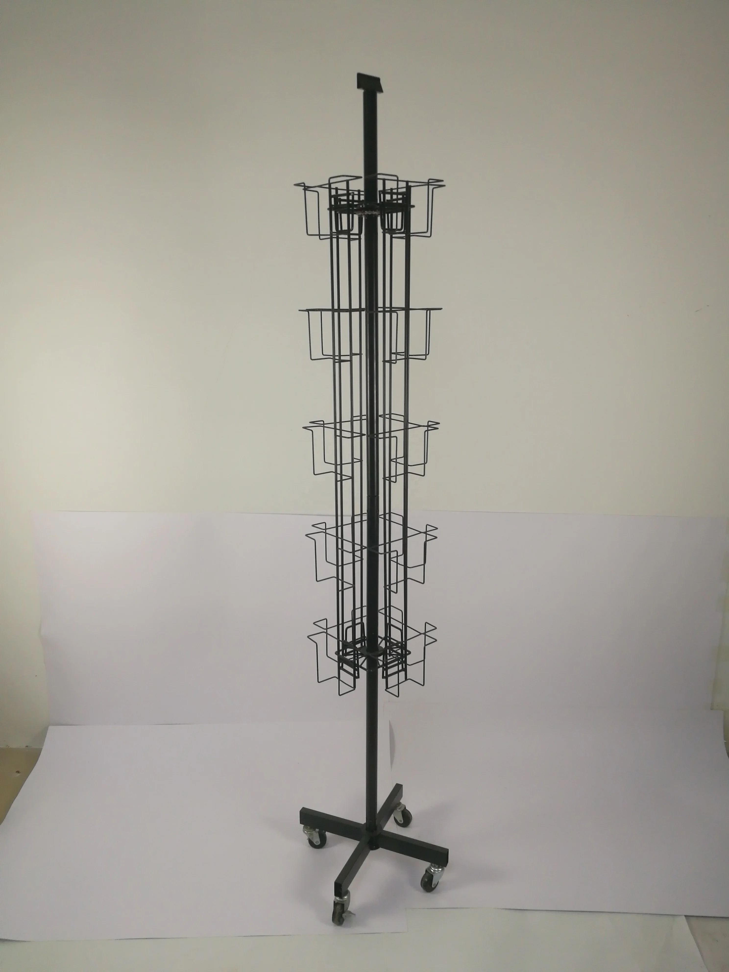 20 Pockets Rotating  Postcard Brochure  Gift Greeting Card Stand Display