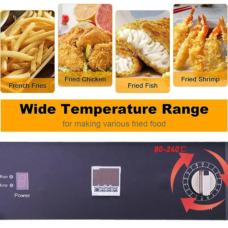 Fried Chicken Frier Frying Fryer Chip French Frie Machine Friteuse Professionnel Industrial Commercial Bulk Electric Deep Fryers