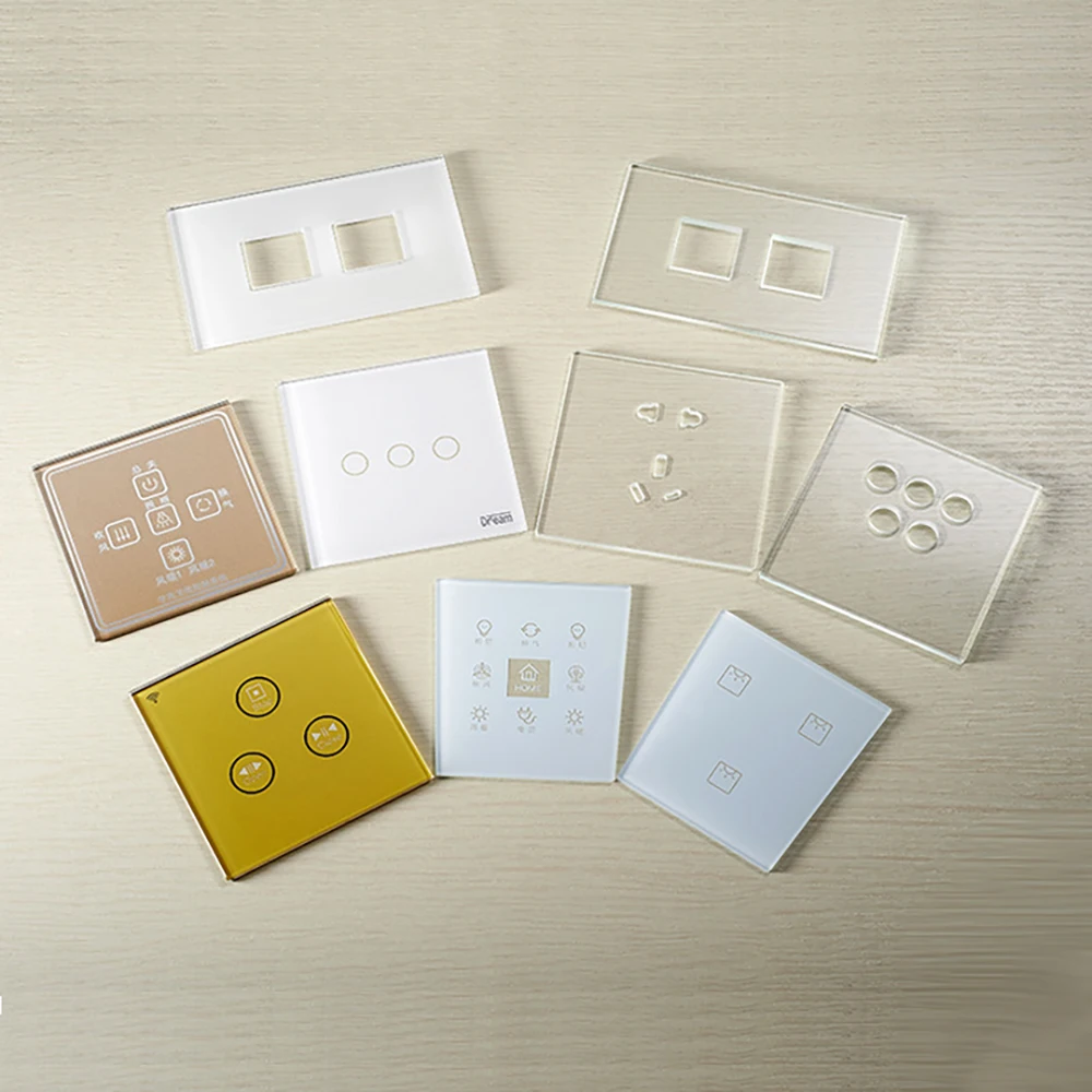 Factory Spot Wholesale 86*86*3mm Clear Glass Plate with Glass Painting Edging Glass Sheet