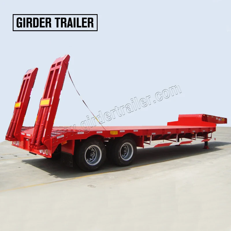 China brand new European standard ADR KH 2 axles 30 tons capacity lowbed low loader semi trailers for sale