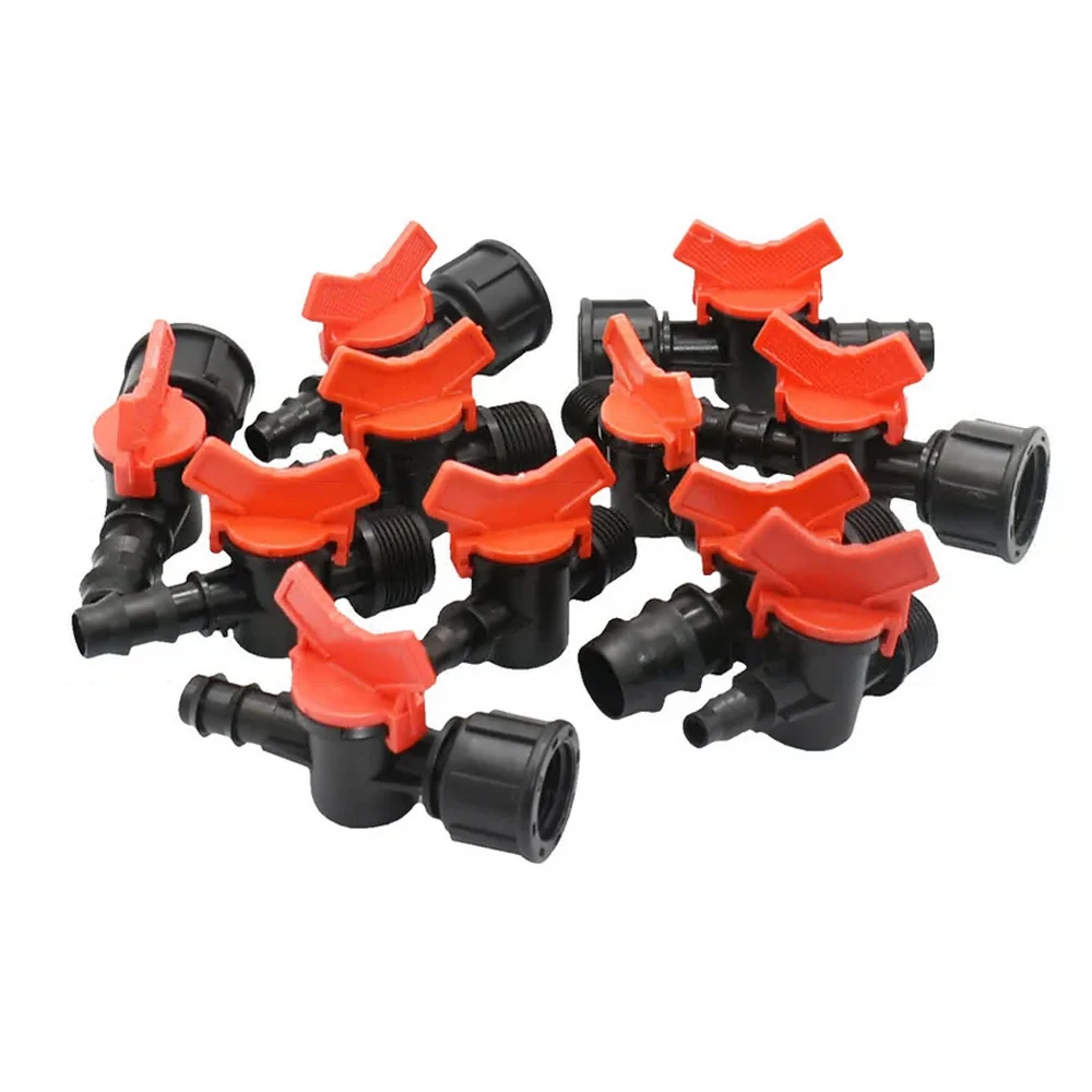 4/8/10/12/16/20/25mm Hose Barbed Mini Valve With 1/2 3/4 Inch Thread Drip Irrigation System Fitting Garden Tap Barb Connectors