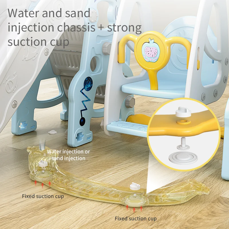 New Arrivals HDPE Astronaut Indoor Baby Plastic Seat Toys Child Swing and slide
