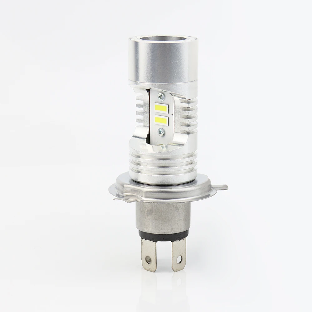 Super Bright H4 H6 BA20D Motorcycle LED Headlight Bulb With Angel eyes 2500LM 3570 LED Chips For DC 12V-48V Motorcycle headlight
