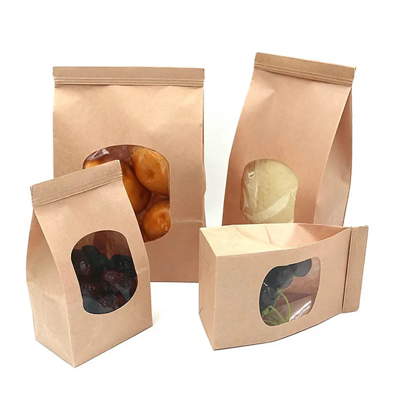Ruizhuo Bakery Bags With Clear Window Gift Packaging Halloween Christmas Biscuit Candy Food Bread Snacks Baking Takeaway Bag