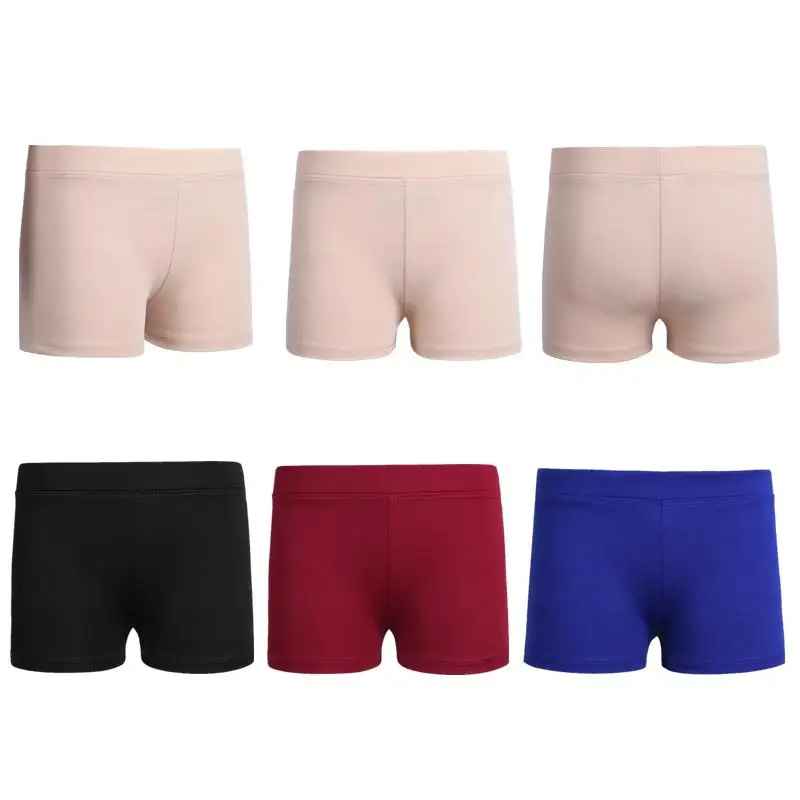 Girls Boy cut Low Rise Soft Activewear Training Dance Shorts Yoga Sports Gymnastics Bottoms