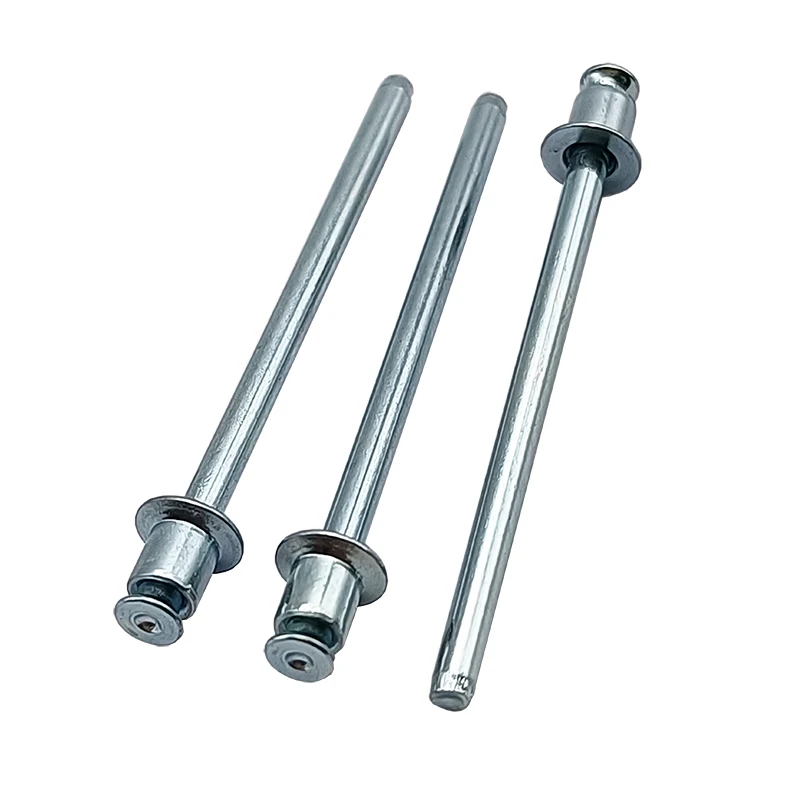High quality 3.2 * 3.8 mm carbon steel pull-thru rivet countersunk head custom pt rivets zinc plated