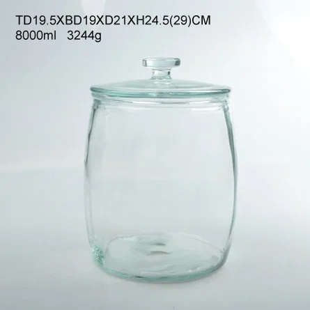 Large Wholesale 1 Gallon Glass Jar Glass Biscotti Jar With Lid Cookie Jars For Storage