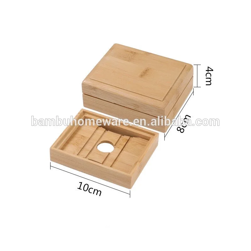 China Supplier Cheap Wholesale Custom Logo Bath Decor Wooden Bamboo Soap Case