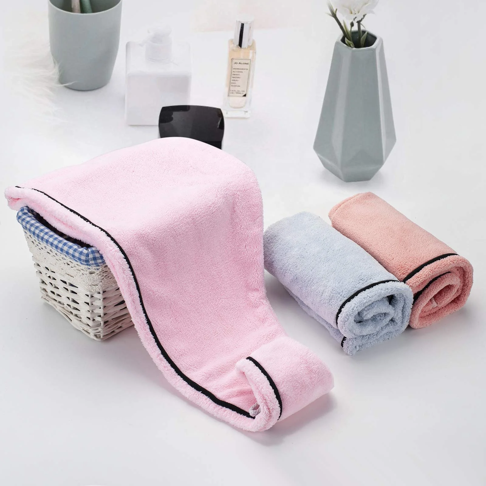 Eastsunshine personalized super absorbent Quick Dry Soft Magic Turban hair towel Custom logo microfiber hair towel wrap