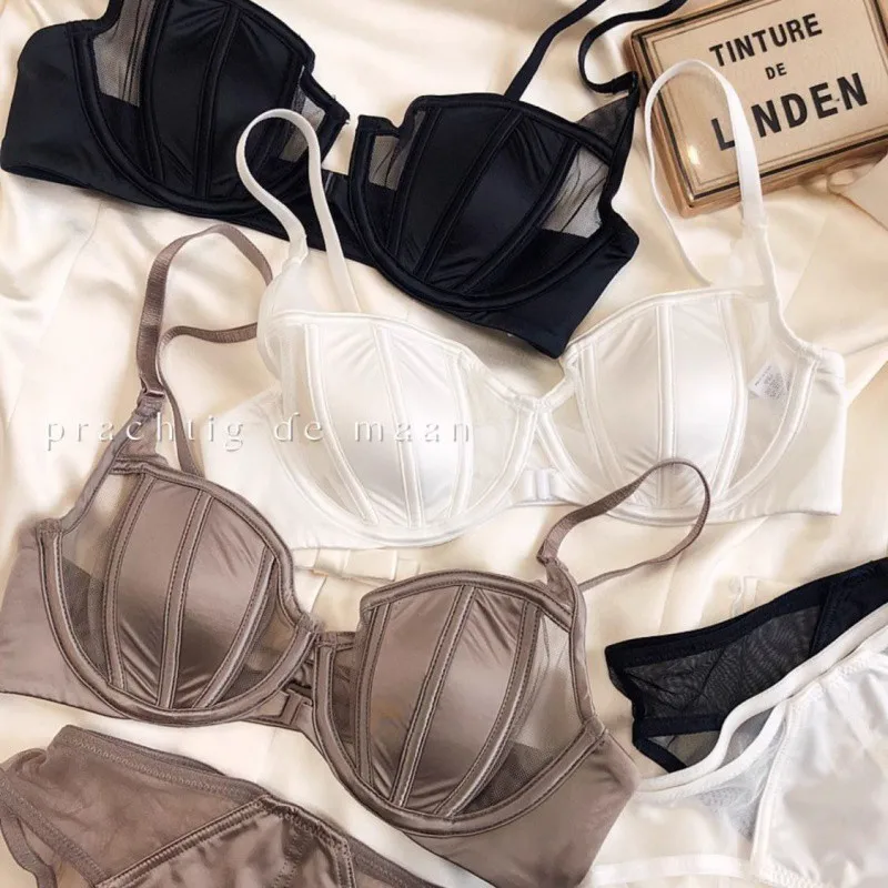 Wholesale High Quality New Front Button Underwear Comfortable Push-up No Trace Thin Section Beauty Back Bra Set