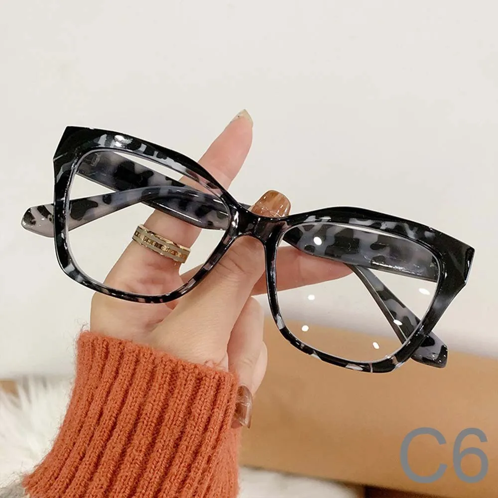 PC material six colors optional square optical frame glasses eye glass frames optical glasses for women.